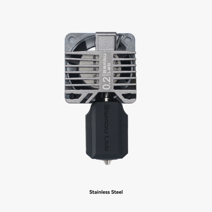 Bambu Lab P1P/P1S Complete Hotend Assembly with Stainless Steel Nozzle
