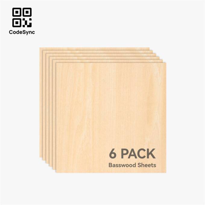 Bambu Lab 3 mm Plywood 6 Stück
